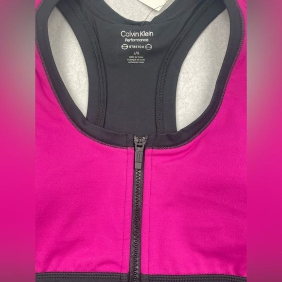 CALVIN KLEIN Performance Embrace Color Block Sports Bra Large - Picture 7 of 8